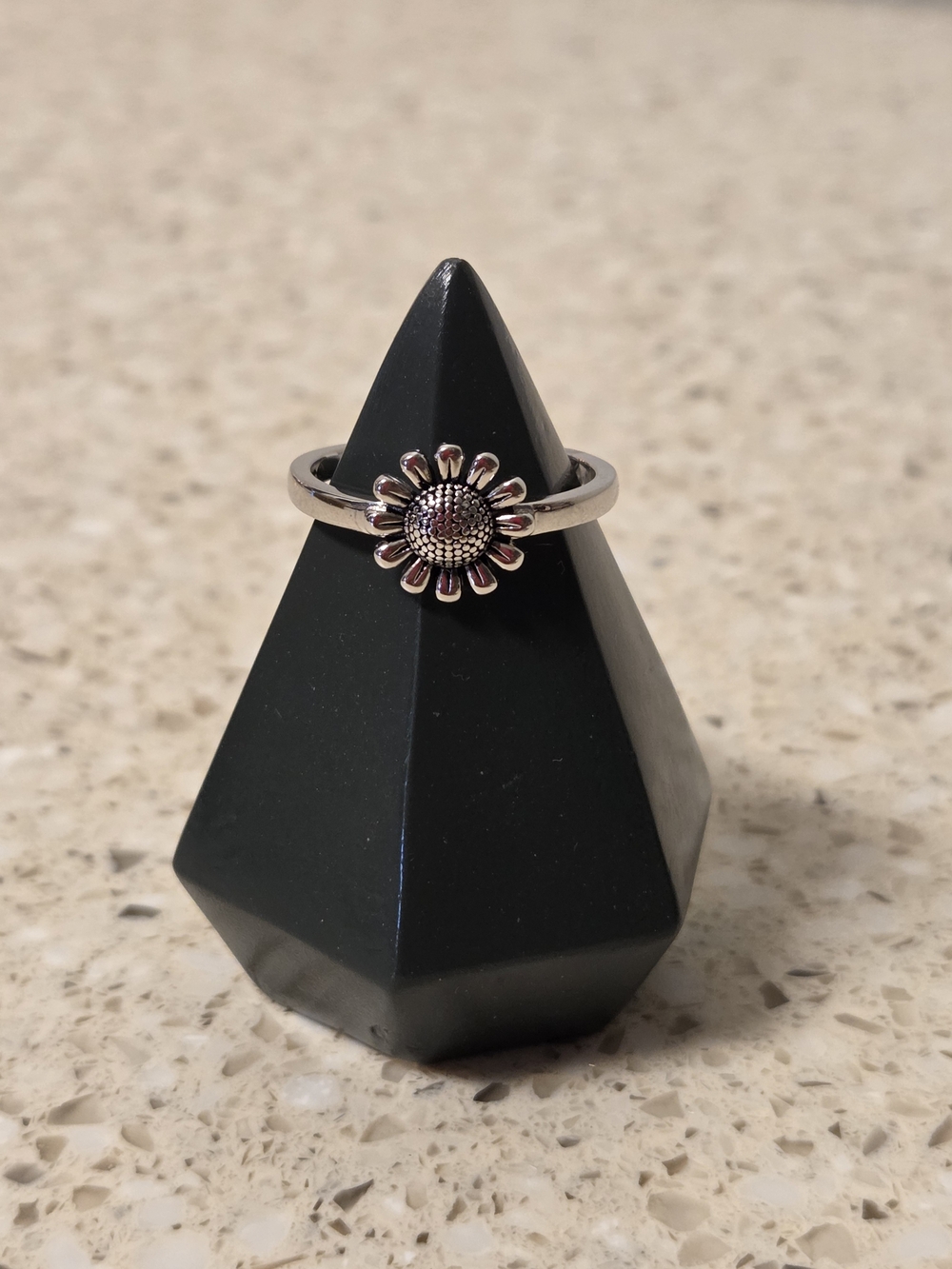 .925 NEW Sterling Silver Sunflower Ring - Silver Sunflower Band